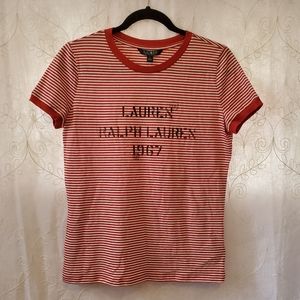 Ralph lauren striped graphic top